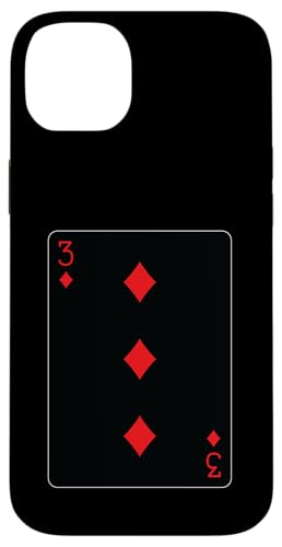 Spielkarte mit drei Diamanten Hülle für iPhone 14 Plus von Full Deck of Playing Cards for light colors
