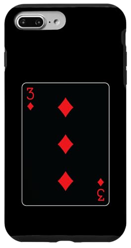 Spielkarte mit drei Diamanten Hülle für iPhone 7 Plus/8 Plus von Full Deck of Playing Cards for light colors