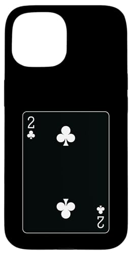 Spielkarte mit zwei Clubs Hülle für iPhone 15 von Full Deck of Playing Cards for light colors