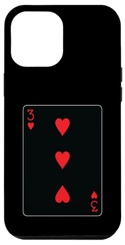 Three of Hearts Spielkarte Hülle für iPhone 12 Pro Max von Full Deck of Playing Cards for light colors