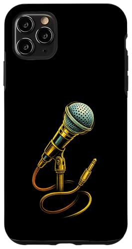 Vintage Mikrofon mit Musik Artwork Sänger Music Tech Hülle für iPhone 11 Pro Max Vintage Mikrofon mit Musik Artwork Sänger Music Tech Hülle für iPhone 11 Pro Max von Full Sound Supply