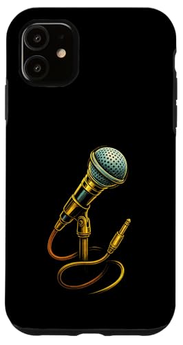 Vintage Mikrofon mit Musik Artwork Sänger Music Tech Hülle für iPhone 11 Vintage Mikrofon mit Musik Artwork Sänger Music Tech Hülle für iPhone 11 von Full Sound Supply