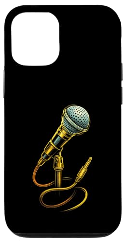 Vintage Mikrofon mit Musik Artwork Sänger Music Tech Hülle für iPhone 12/12 Pro Vintage Mikrofon mit Musik Artwork Sänger Music Tech Hülle für iPhone 12/12 Pro von Full Sound Supply