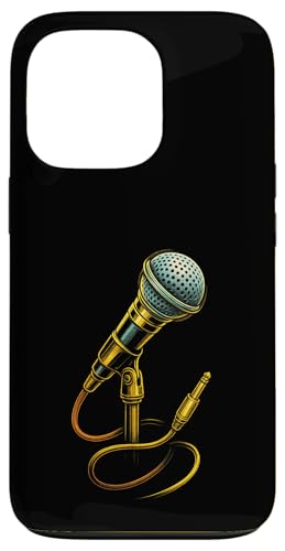 Vintage Mikrofon mit Musik Artwork Sänger Music Tech Hülle für iPhone 13 Pro Vintage Mikrofon mit Musik Artwork Sänger Music Tech Hülle für iPhone 13 Pro von Full Sound Supply