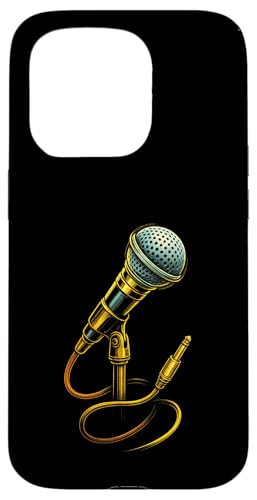 Vintage Mikrofon mit Musik Artwork Sänger Music Tech Hülle für iPhone 15 Pro Vintage Mikrofon mit Musik Artwork Sänger Music Tech Hülle für iPhone 15 Pro von Full Sound Supply