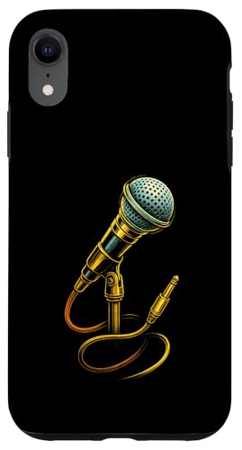 Vintage Mikrofon mit Musik Artwork Sänger Music Tech Hülle für iPhone XR Vintage Mikrofon mit Musik Artwork Sänger Music Tech Hülle für iPhone XR von Full Sound Supply