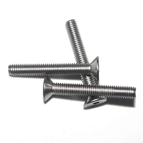 M4 x 50 mm Senkkopfschrauben mit Innensechskant (25 Stück) - DIN 7991 - ISO 10642 Senkkopf Schrauben - Gewindeschrauben - Vollgewinde - Edelstahl A2 V2A - rostfrei von Fullerkreg