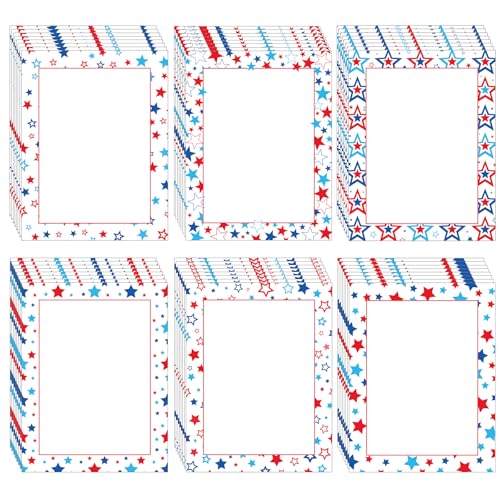 Fullhawl Patriotisches Schreibwarenpapier, rot-weiße und blaue Sterne, Briefpapier für den 4. Juli, Schreiben von Briefen, Sammelalbum, Druck, dekorative Druckkarten, Einladung, 21,6 x 27,9 cm, 60 Fullhawl Patriotisches Schreibwarenpapier, rot-weiße und blaue Sterne, Briefpapier für den 4. Juli, Schreiben von Briefen, Sammelalbum, Druck, dekorative Druckkarten, Einladung, 21,6 x 27,9 cm, 60 von Fullhawl