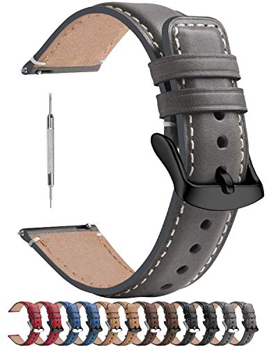 Fullmosa 22mm Armband Kompatibel mit Huawei Watch 4/4Pro/GT3/GT3 Pro 46mm/GT2/GT2 Pro/GT2e/GT 46mm/Watch 3/3 Pro Lederarmband, Grau + Schwarz Hardware Fullmosa 22mm Armband Kompatibel mit Huawei Watch 4/4Pro/GT3/GT3 Pro 46mm/GT2/GT2 Pro/GT2e/GT 46mm/Watch 3/3 Pro Lederarmband, Grau + Schwarz Hardware von Fullmosa