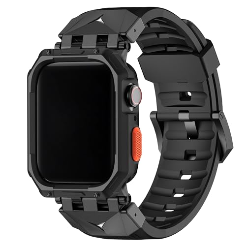 Fullmosa Kompatibel mit Apple Watch Armband 44/45mm/49mm Herren, Robuste TPU Armband mit Case für Outdoor Sport-Entusiasten für iwatch Series Ultra/Ultra 2/9/8/7/6/5/4/SE 2 Fullmosa Kompatibel mit Apple Watch Armband 44/45mm/49mm Herren, Robuste TPU Armband mit Case für Outdoor Sport-Entusiasten für iwatch Series Ultra/Ultra 2/9/8/7/6/5/4/SE 2 von Fullmosa