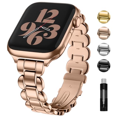 Fullmosa Edelstahl Armband Kompatibel mit Apple Watch 49mm 45mm 46mm 44mm für Damen,Stilvolles Schlankes Armband für iwatch Ultra 2 Series 10 9 8 7 SE 6 5 4 Fullmosa Edelstahl Armband Kompatibel mit Apple Watch 49mm 45mm 46mm 44mm für Damen,Stilvolles Schlankes Armband für iwatch Ultra 2 Series 10 9 8 7 SE 6 5 4 von Fullmosa