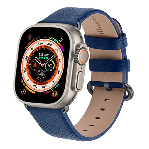 Fullmosa kompatibel mit Apple Watch Armband Ultra2/Ultra 49mm 45mm 44mm 40mm 41mm 42mm 38mm, Lederarmband Ersatzband für Damen Herren, Klassische Leder Armbänder für iWatch 9/8/7/6/SE/5/4/3/2/1 Fullmosa kompatibel mit Apple Watch Armband Ultra2/Ultra 49mm 45mm 44mm 40mm 41mm 42mm 38mm, Lederarmband Ersatzband für Damen Herren, Klassische Leder Armbänder für iWatch 9/8/7/6/SE/5/4/3/2/1 von Fullmosa