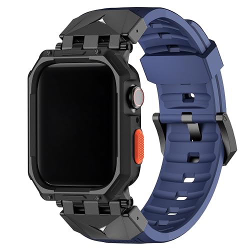 Fullmosa Kompatibel mit Apple Watch Armband 44/45mm, Robuste TPU Armband mit Case für iwatch Series 9/8/7/6/5/4/SE 2 Fullmosa Kompatibel mit Apple Watch Armband 44/45mm, Robuste TPU Armband mit Case für iwatch Series 9/8/7/6/5/4/SE 2 von Fullmosa
