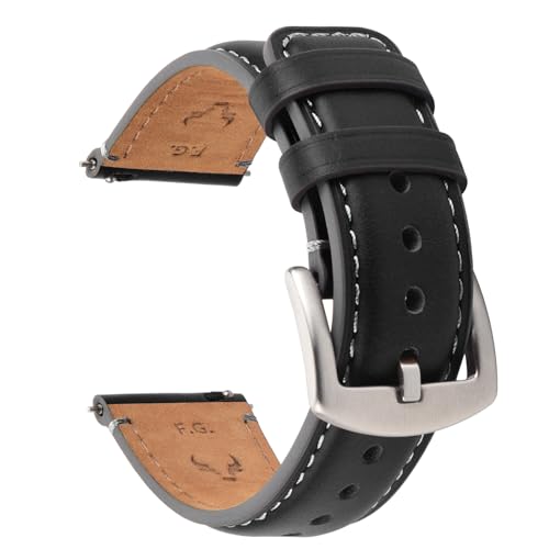 Fullmosa Leder Uhrenarmband Vintage-Ersatzarmband, Uhrenarmband 24mm 22mm 20mm 19mm 18mm, Armband Zubehör für Herren Damen Kompatibel mit Huawei Samsung Amazfit Garmin Fossil Uhren von Fullmosa