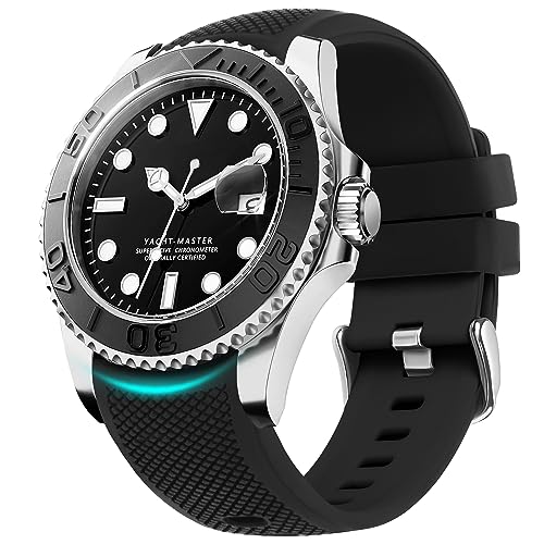 Fullmosa Smart Watch Uhrenarmband 20mm Silikon Ersatzarmband für Samsung Galaxy Watch/Huawei Watch/Garmin/Fossil, Sport Armband Keine Lücken Bicolor, 20mm Schwarz von Fullmosa
