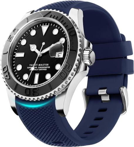 Fullmosa Smart Watch Uhrenarmband 24mm Silikon Ersatzarmband für Samsung Galaxy Watch/Huawei Watch/Garmin/Fossil, Sport Armband Keine Lücken Bicolor, 24mm Blau von Fullmosa