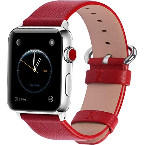 Fullmosa kompatibel mit Apple Watch Armband 44mm 46mm 42mm 45mm 49mm Ledderarmband, Leder Ersatzarmband für iwatch Ultra SE Series 10 9 8 7 6 5 4 3 2 1 Damen Herren,Rot Fullmosa kompatibel mit Apple Watch Armband 44mm 46mm 42mm 45mm 49mm Ledderarmband, Leder Ersatzarmband für iwatch Ultra SE Series 10 9 8 7 6 5 4 3 2 1 Damen Herren,Rot von Fullmosa