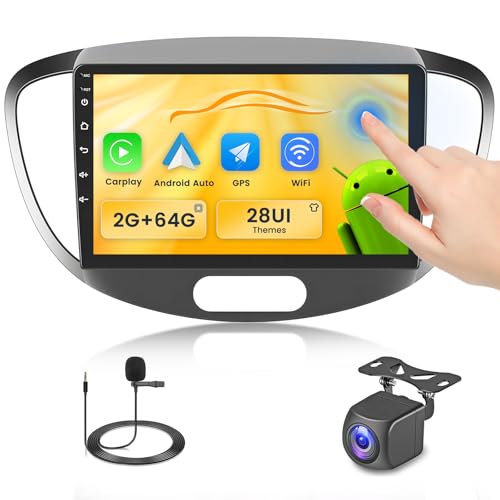 Fuluku 2+64G Android 13 Autoradio für Hyundai i10 2007 2008 2009 2010 2011 2012 2013 mit Drahtlosem Carplay Android Auto, 9 Zoll Bildschirm Autoradio mit Bluetooth/WiFi/GPS/Rückfahrkamera/FM/RDS/SWC Fuluku 2+64G Android 13 Autoradio für Hyundai i10 2007 2008 2009 2010 2011 2012 2013 mit Drahtlosem Carplay Android Auto, 9 Zoll Bildschirm Autoradio mit Bluetooth/WiFi/GPS/Rückfahrkamera/FM/RDS/SWC von Fuluku