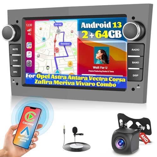 Fuluku 2+64G Android Autoradio für Opel Astra Antara Vectra Corsa Zafira Meriva Vivaro Combo mit Wireless Carplay Android Auto, 7'' Touchscreen Radio mit Bluetooth/WiFi/GPS/Rückfahrkamera/FM/RDS/SWC Fuluku 2+64G Android Autoradio für Opel Astra Antara Vectra Corsa Zafira Meriva Vivaro Combo mit Wireless Carplay Android Auto, 7'' Touchscreen Radio mit Bluetooth/WiFi/GPS/Rückfahrkamera/FM/RDS/SWC von Fuluku