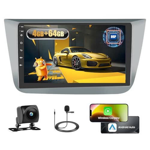 Fuluku 4+64G Android Autoradio für Seat Altea 2004-2015/Toledo 2004-2009 mit Wireless Carpaly&Android Auto, 9'' IPS Touch Screen Radio mit Bluetooth 5.0/GPS/Rückfahrkamera/FM/WiFi/SWC Fuluku 4+64G Android Autoradio für Seat Altea 2004-2015/Toledo 2004-2009 mit Wireless Carpaly&Android Auto, 9'' IPS Touch Screen Radio mit Bluetooth 5.0/GPS/Rückfahrkamera/FM/WiFi/SWC von Fuluku