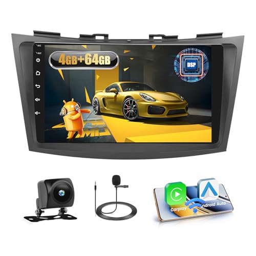 Fuluku 4+64G Android Autoradio für Suzuki Swift 2011 2012 2013 2014 2015 2016 2017 mit Wireless Carpaly&Android Auto, 9'' IPS Touch Screen Radio mit Bluetooth 5.0/GPS/Rückfahrkamera/FM/WiFi/SWC Fuluku 4+64G Android Autoradio für Suzuki Swift 2011 2012 2013 2014 2015 2016 2017 mit Wireless Carpaly&Android Auto, 9'' IPS Touch Screen Radio mit Bluetooth 5.0/GPS/Rückfahrkamera/FM/WiFi/SWC von Fuluku