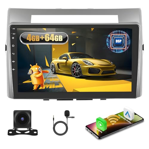 Fuluku 4+64G Android Autoradio für Toyota Corolla Verso AR10 2004-2009 mit Wireless Carpaly&Android Auto, 9'' IPS Touch Screen Radio mit Bluetooth 5.0/GPS/Rückfahrkamera/FM/WiFi/SWC Fuluku 4+64G Android Autoradio für Toyota Corolla Verso AR10 2004-2009 mit Wireless Carpaly&Android Auto, 9'' IPS Touch Screen Radio mit Bluetooth 5.0/GPS/Rückfahrkamera/FM/WiFi/SWC von Fuluku