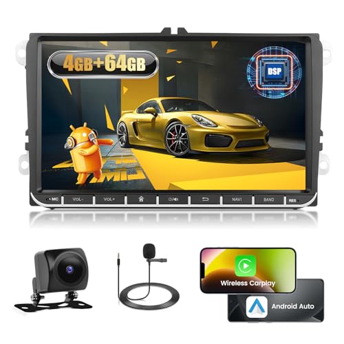 Fuluku 4+64G Android Autoradio für VW Golf Passat Caddy Touran Polo Tiguan Skoda Seat Wireless Carpaly&Android Auto, 9''IPS Touchscreen Radio Bluetooth 5.0/GPS/Rückfahrkamera/FM/WiFi/SWC Fuluku 4+64G Android Autoradio für VW Golf Passat Caddy Touran Polo Tiguan Skoda Seat Wireless Carpaly&Android Auto, 9''IPS Touchscreen Radio Bluetooth 5.0/GPS/Rückfahrkamera/FM/WiFi/SWC von Fuluku