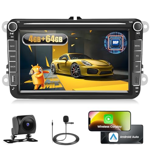 Fuluku 4+64G Android Autoradio für VW Passat Golf Seat Altea Skoda Octavia mit Wireless Carpaly&Android Auto, 8'' IPS Touch Screen Radio mit Bluetooth 5.0/GPS/Rückfahrkamera/FM/WiFi/SWC Fuluku 4+64G Android Autoradio für VW Passat Golf Seat Altea Skoda Octavia mit Wireless Carpaly&Android Auto, 8'' IPS Touch Screen Radio mit Bluetooth 5.0/GPS/Rückfahrkamera/FM/WiFi/SWC von Fuluku
