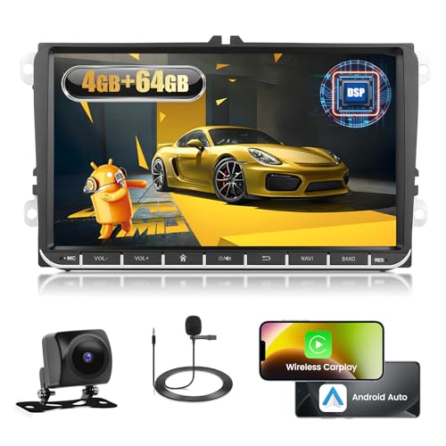 Fuluku 4+64G Android Autoradio für VW Polo Golf Caddy Tiguan Touran Passat Seat mit Wireless Carpaly&Android Auto, 9'' IPS Touch Screen Radio mit Bluetooth 5.0/GPS/Rückfahrkamera/FM/WiFi/SWC Fuluku 4+64G Android Autoradio für VW Polo Golf Caddy Tiguan Touran Passat Seat mit Wireless Carpaly&Android Auto, 9'' IPS Touch Screen Radio mit Bluetooth 5.0/GPS/Rückfahrkamera/FM/WiFi/SWC von Fuluku