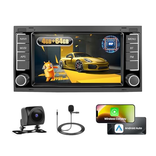 Fuluku 4+64G Android Autoradio für VW Touareg 2004-2011 Transporter T5 Multivan 2004-2009 Wireless Carpaly&Android Auto, 9'' IPS Touchscreen Radio Bluetooth 5.0/GPS/Rückfahrkamera/FM/WiFi/SWC Fuluku 4+64G Android Autoradio für VW Touareg 2004-2011 Transporter T5 Multivan 2004-2009 Wireless Carpaly&Android Auto, 9'' IPS Touchscreen Radio Bluetooth 5.0/GPS/Rückfahrkamera/FM/WiFi/SWC von Fuluku