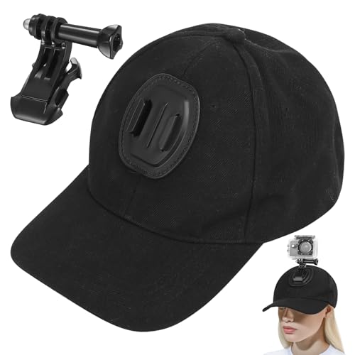 Baseballkappe mit Action-Kamera-Halterung, Baseballmütze Kopfband Halterung Kompatibel mit GoPro Hero Max 12 11 10 9 8 7 6 5, Hut Kopfhalterung Kopfgurt Kompatibel mit DJI Osmo Action Kamera Zubehör Baseballkappe mit Action-Kamera-Halterung, Baseballmütze Kopfband Halterung Kompatibel mit GoPro Hero Max 12 11 10 9 8 7 6 5, Hut Kopfhalterung Kopfgurt Kompatibel mit DJI Osmo Action Kamera Zubehör von Fulushouxi