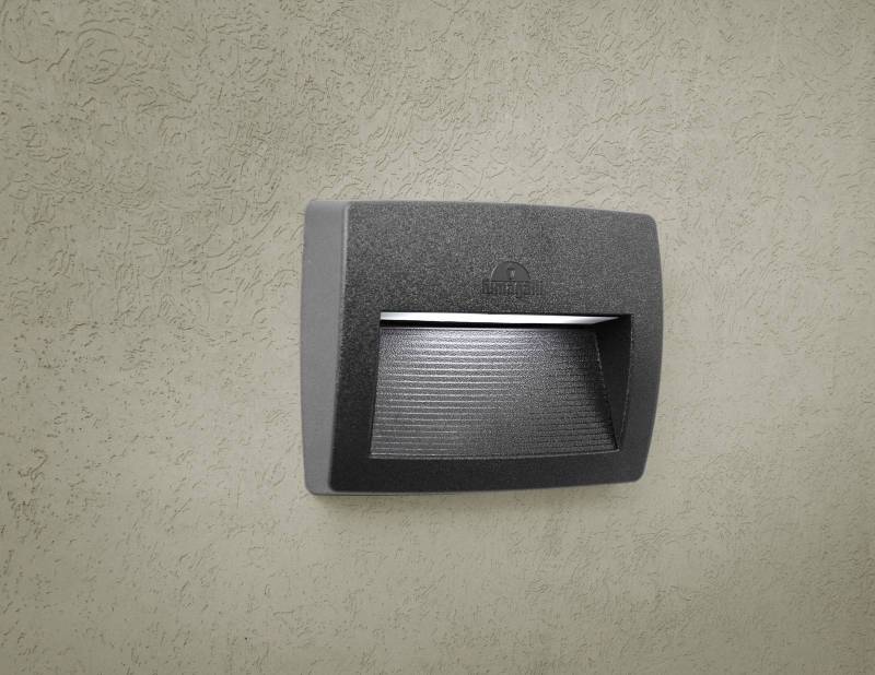 Außenwandlampe Lorenza schwarz/klar 19 cm, R7S CCT Kunstharz von Fumagalli