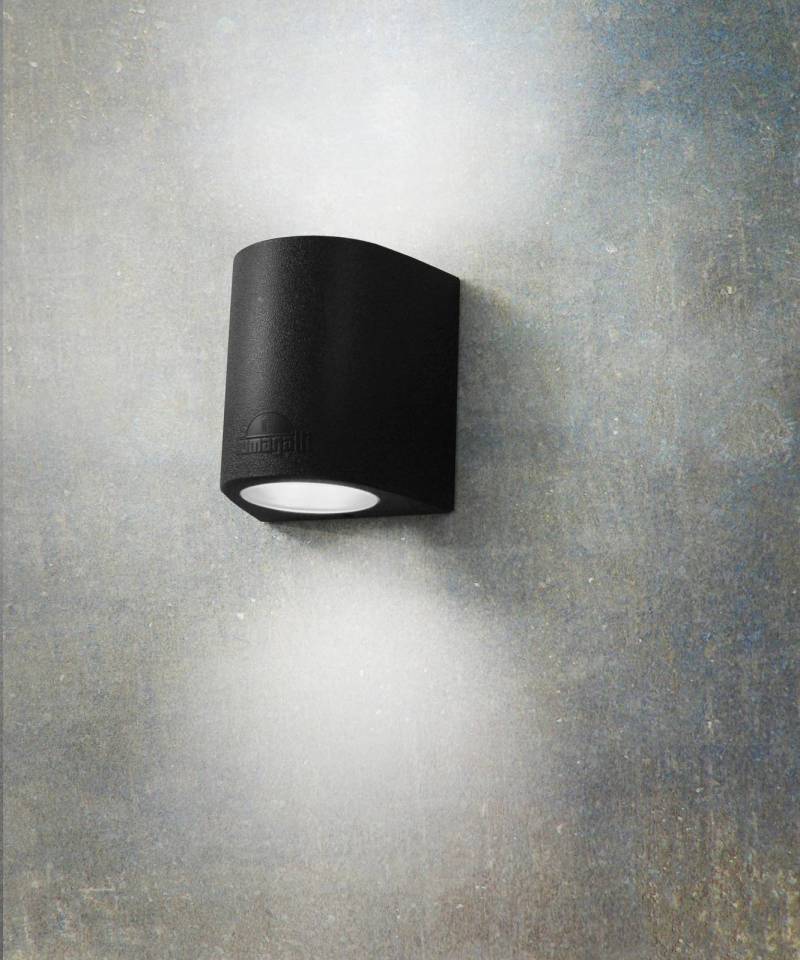 Außenwandlampe Marta 160 schwarz/gefrostet GU10 CCT up/down von Fumagalli
