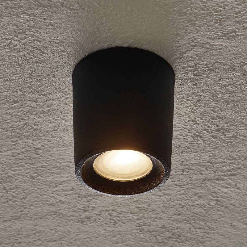 Downlight Livia 9,6 cm schwarz/gefrostet Kunstharz GU10 CCT von Fumagalli