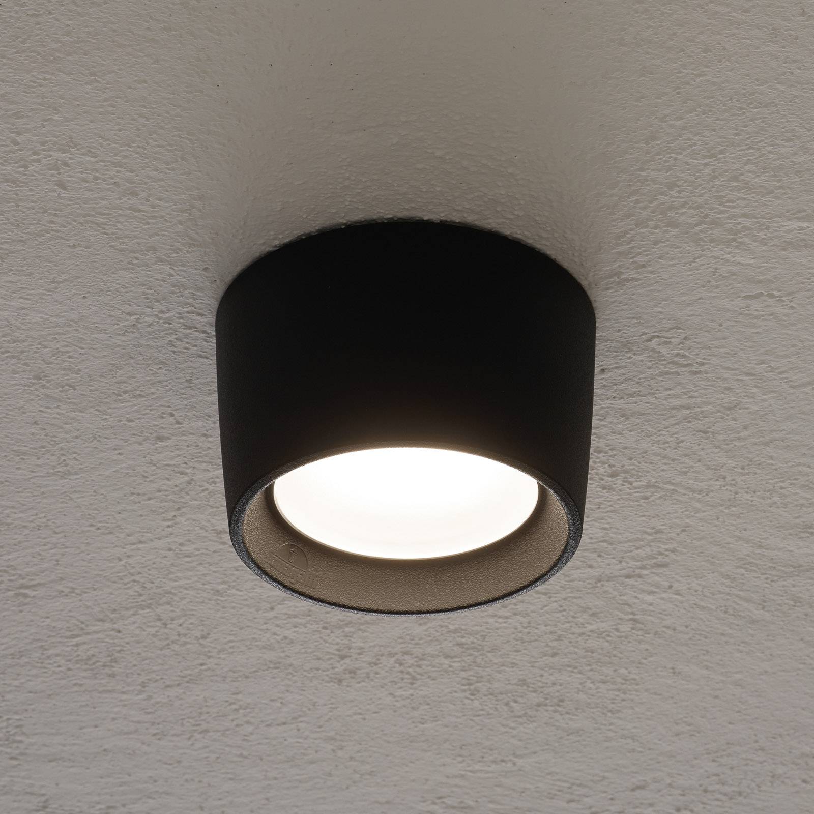 Downlight Livia Ø 16 cm schwarz/gefrostet Kunstharz GX53 CCT Downlight Livia Ø 16 cm schwarz/gefrostet Kunstharz GX53 CCT von Fumagalli