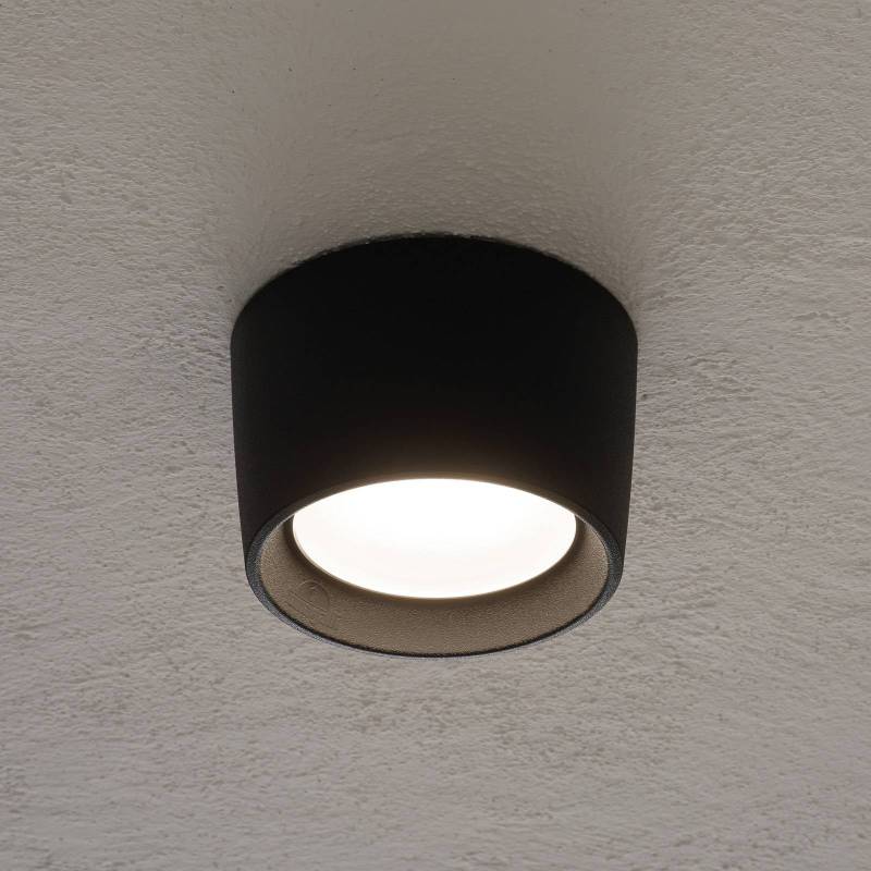 Downlight Livia Ø 16 cm schwarz/gefrostet Kunstharz GX53 CCT von Fumagalli
