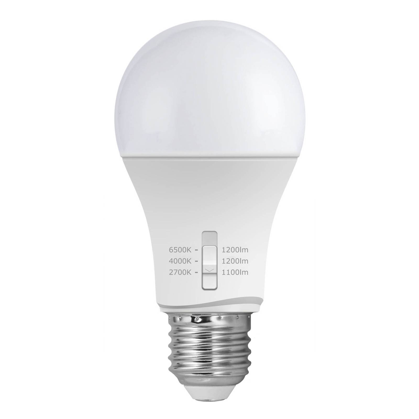 E27 11W LED-Lampe A60 CCT 2.700/4.000/6.500K von Fumagalli