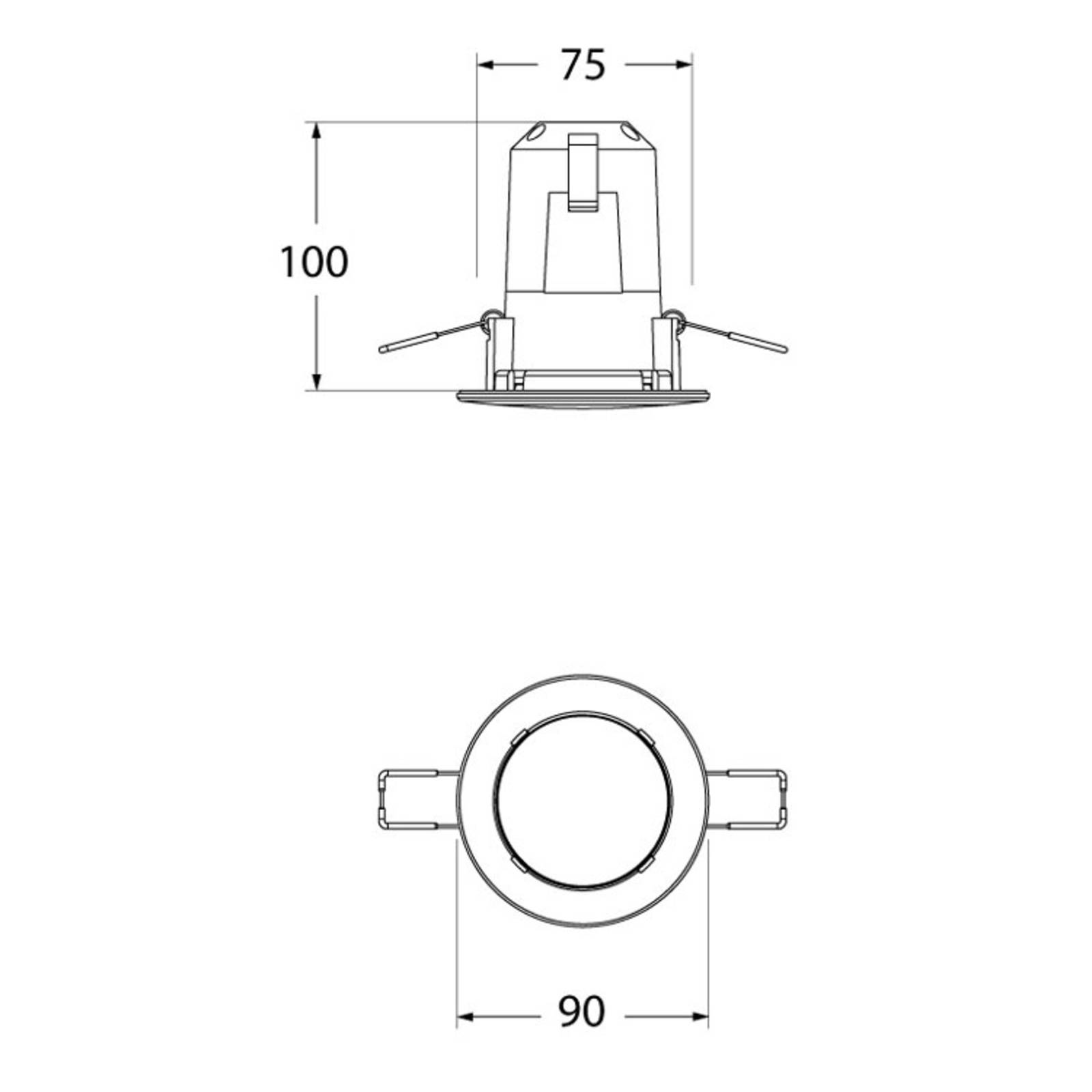 LED-Downlight Teresa 90, GU10, CCT, 3,5W, schwarz von Fumagalli