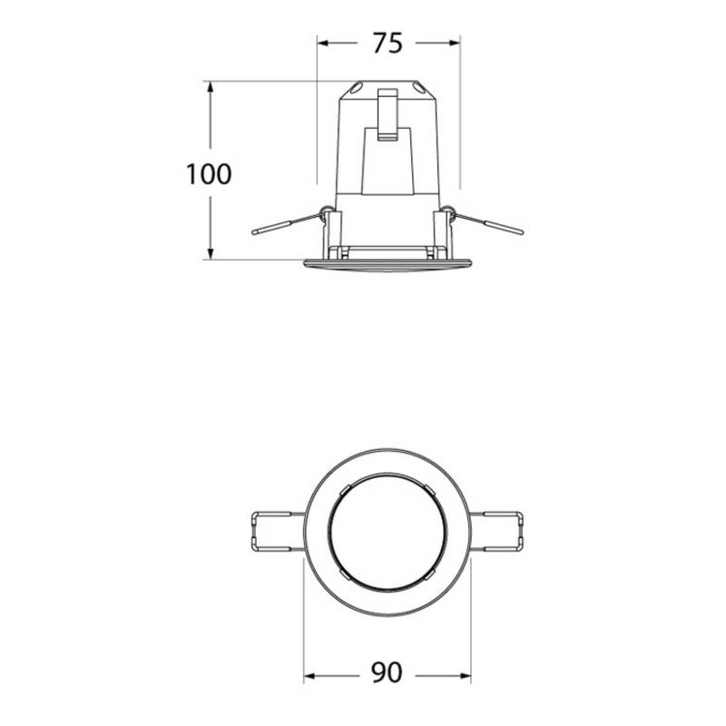 LED-Downlight Teresa 90, GU10, CCT, 3,5W, schwarz von Fumagalli