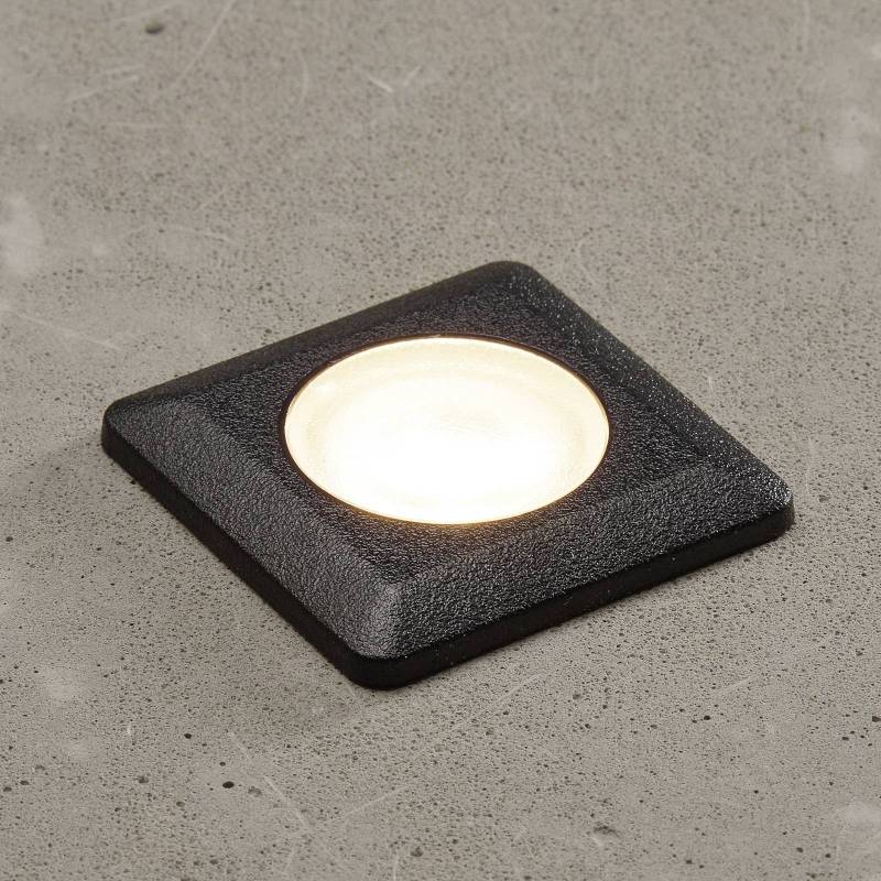 LED-Einbauleuchte Aldo eckig schwarz/klar 3.000K von Fumagalli