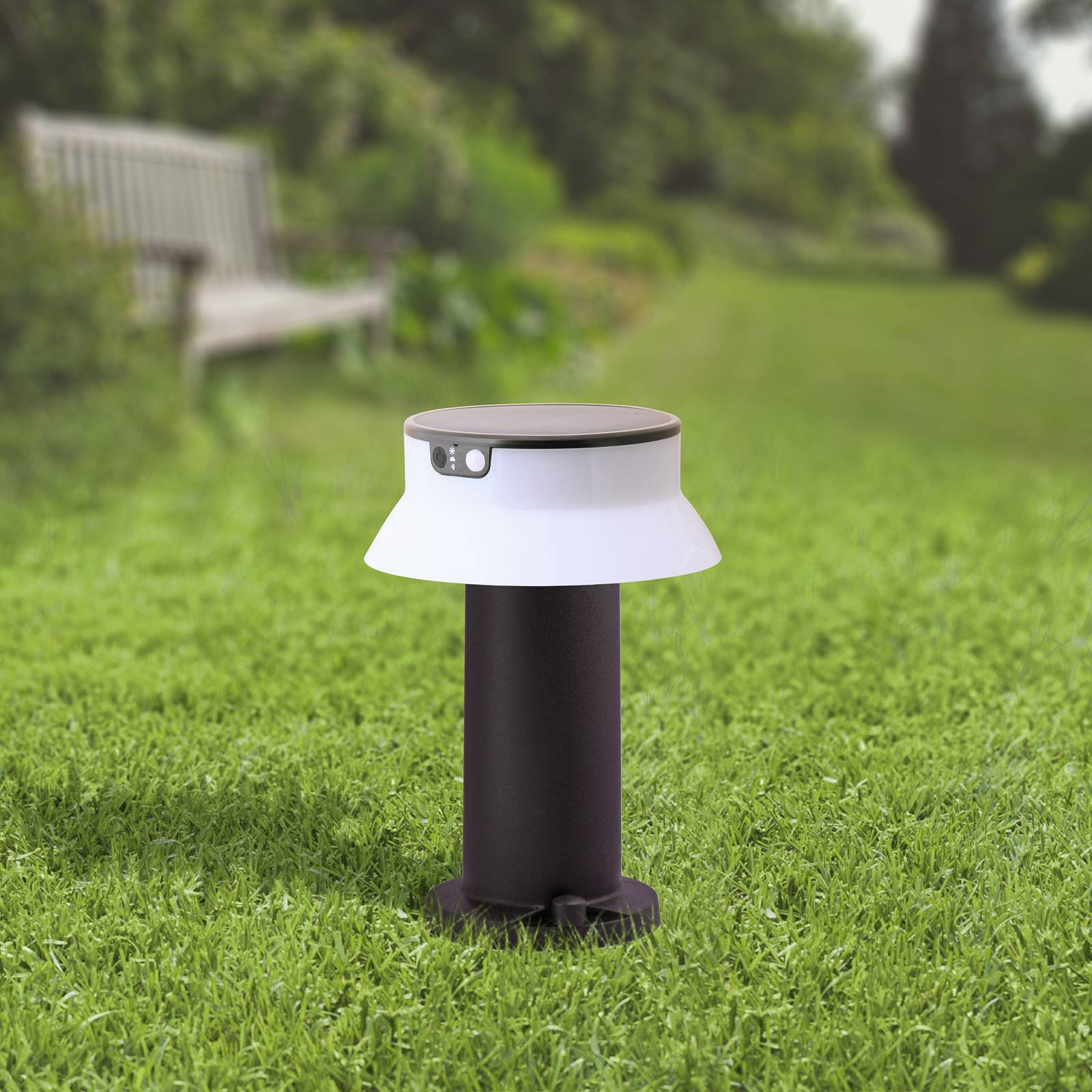 LED-Solarleuchte Felice schwarz CCT Höhe 33 cm von Fumagalli