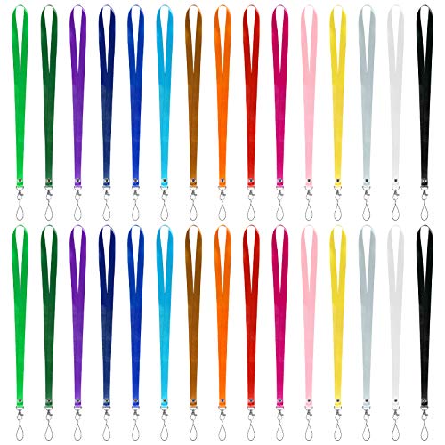 Fumanduo 30 Stück Bunte Schlüsselbänder Lang Lanyard Nylon Schlüsselband mit Karabinerhaken Mehrfarbige Umhängebänder mit Clip Abzeichen Lanyards für Ausweise Kinder EC Kartenhüllen Fumanduo 30 Stück Bunte Schlüsselbänder Lang Lanyard Nylon Schlüsselband mit Karabinerhaken Mehrfarbige Umhängebänder mit Clip Abzeichen Lanyards für Ausweise Kinder EC Kartenhüllen von Fumanduo