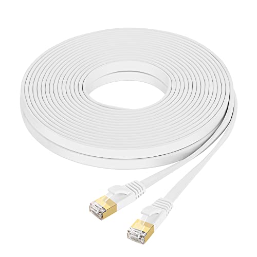 Fumitt Cat 8 Ethernet Kabel 10m,High Speed Flat Gigabit RJ45 Lan Internet Netzwerk Kabel 40Gbps 2000Mhz für Switch,Router,Modem,Xbox,PS4,TV box von Fumitt