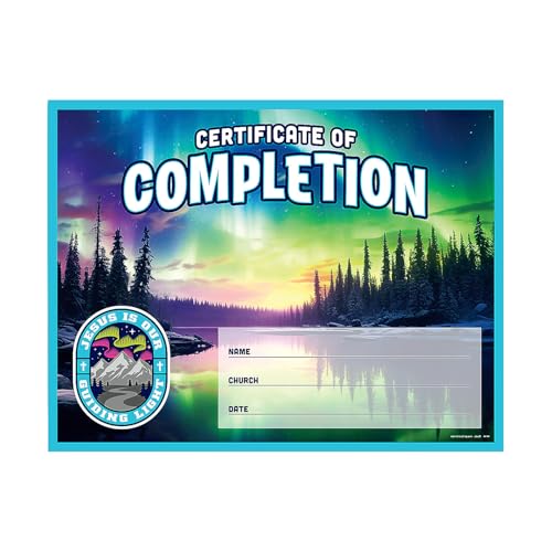 Fun Express 27,9 x 21,6 cm Great North VBS Abschlusszertifikate – 25 Stück. von Fun Express