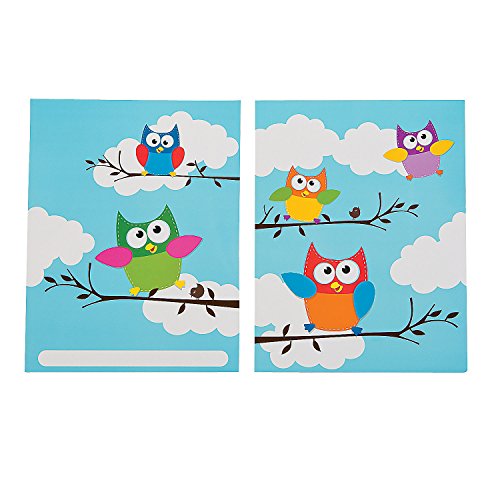 Taschenmappen für Schüler, Eulen, 12 Stück, Lern- und Lernaktivitäten für Kinder Taschenmappen für Schüler, Eulen, 12 Stück, Lern- und Lernaktivitäten für Kinder von Fun Express