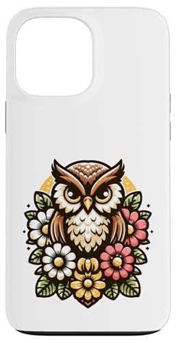 Eule Vogel Gartenblumen niedlich Hülle für iPhone 13 Pro Max von Fun Sale Store