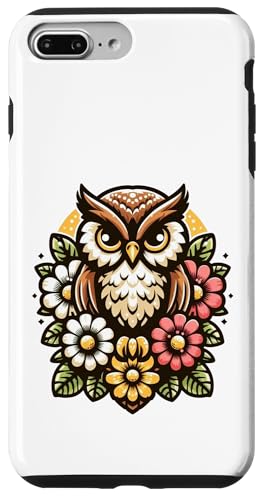 Eule Vogel Gartenblumen niedlich Hülle für iPhone 7 Plus/8 Plus von Fun Sale Store