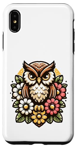Eule Vogel Gartenblumen niedlich Hülle für iPhone XS Max von Fun Sale Store