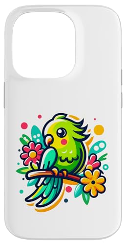 Sittich Vogel Gartenarbeit niedlich Hülle für iPhone 14 Pro von Fun Sale Store
