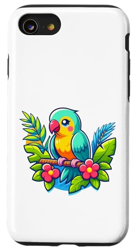 Sittich Vogel Gartenarbeit niedlich Hülle für iPhone SE (2020) / 7 / 8 von Fun Sale Store